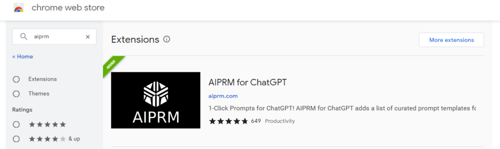 AIPRM for ChatGPT Browser Extension