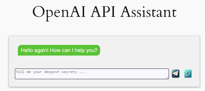 OpenAI Assistant Help Example