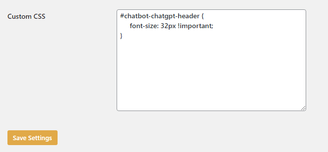 Chatbot ChatGPT - CSS Example Override
