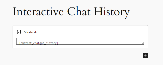 Kognetiks Chatbot for WordPress - Interactive Chat History - Shortcode