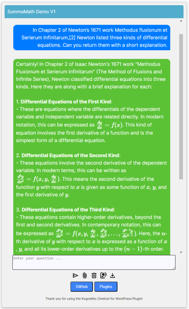 Chatbot ChatGPT - Improved On-Screen Formula Formatting